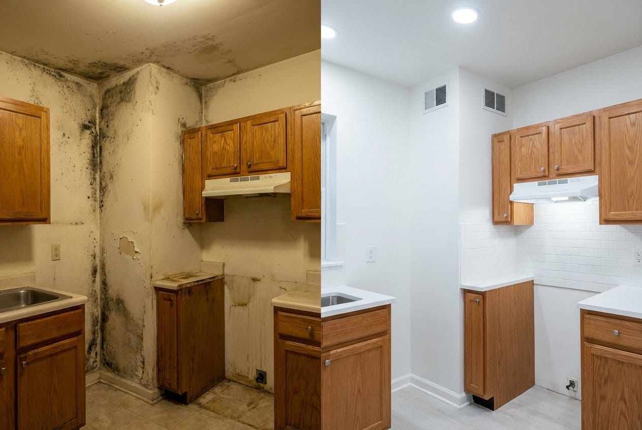Mold Inspection & Moisture Assessment restoration — home kitchen of colonial residence in Alpine, NJ